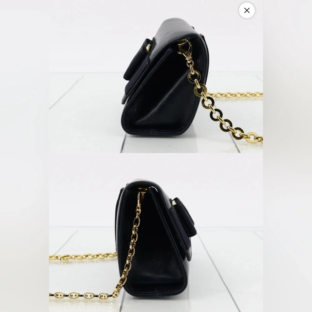 Salvatore Ferragamo Blue and Gold Mini bag with Chain Strap - Picture 6 of 9